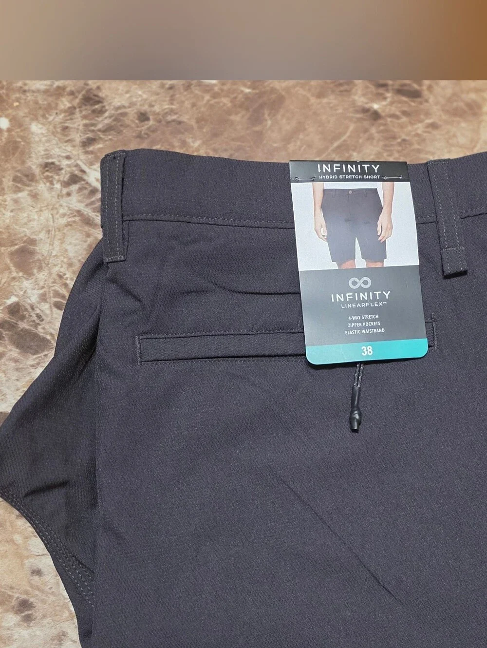 INFINITY Men’s Hybrid Stretch Shorts — Black